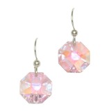 Swarovski Pink Drop Earrings – Breast Cancer